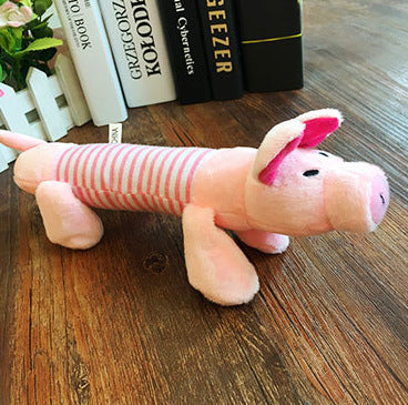 Four foot plush toy pet happening striped grinding teeth training pet interactive toy factory resource spot