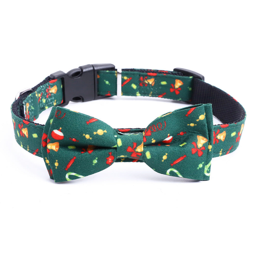 Collare natalizio con fiocco per animali domestici . Accessori chic di lusso per Pets.