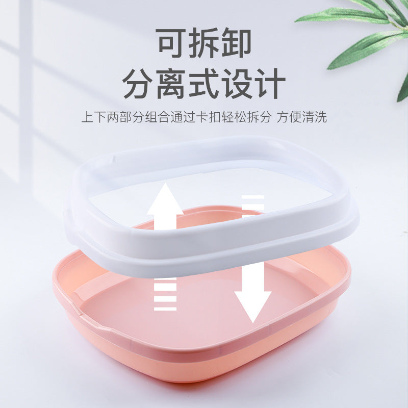Large cat sandbasin to send a shovel full semi-closed cat toilet detachable cat sandbasin cat pet supplies manufacturers