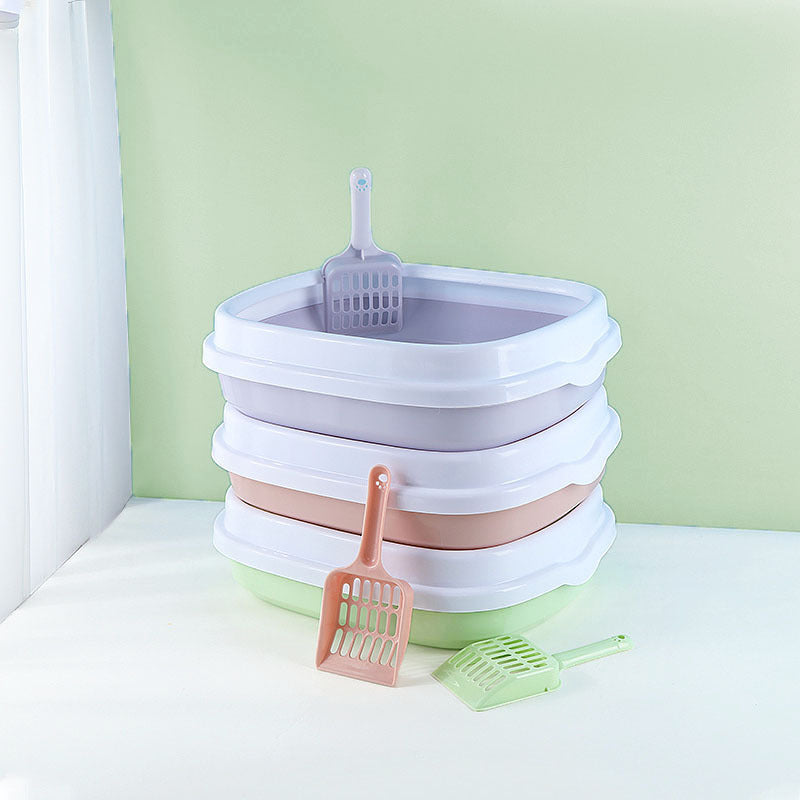 Large cat sandbasin to send a shovel full semi-closed cat toilet detachable cat sandbasin cat pet supplies manufacturers
