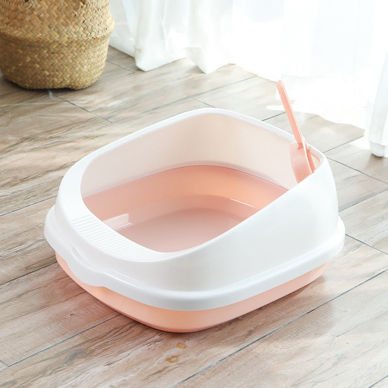 Large cat sandbasin to send a shovel full semi-closed cat toilet detachable cat sandbasin cat pet supplies manufacturers