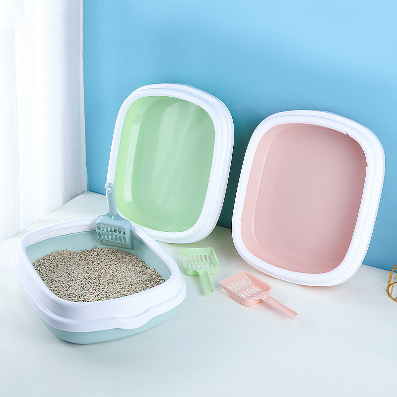 Large cat sandbasin to send a shovel full semi-closed cat toilet detachable cat sandbasin cat pet supplies manufacturers